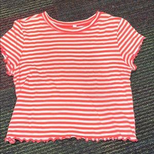Striped crop top.